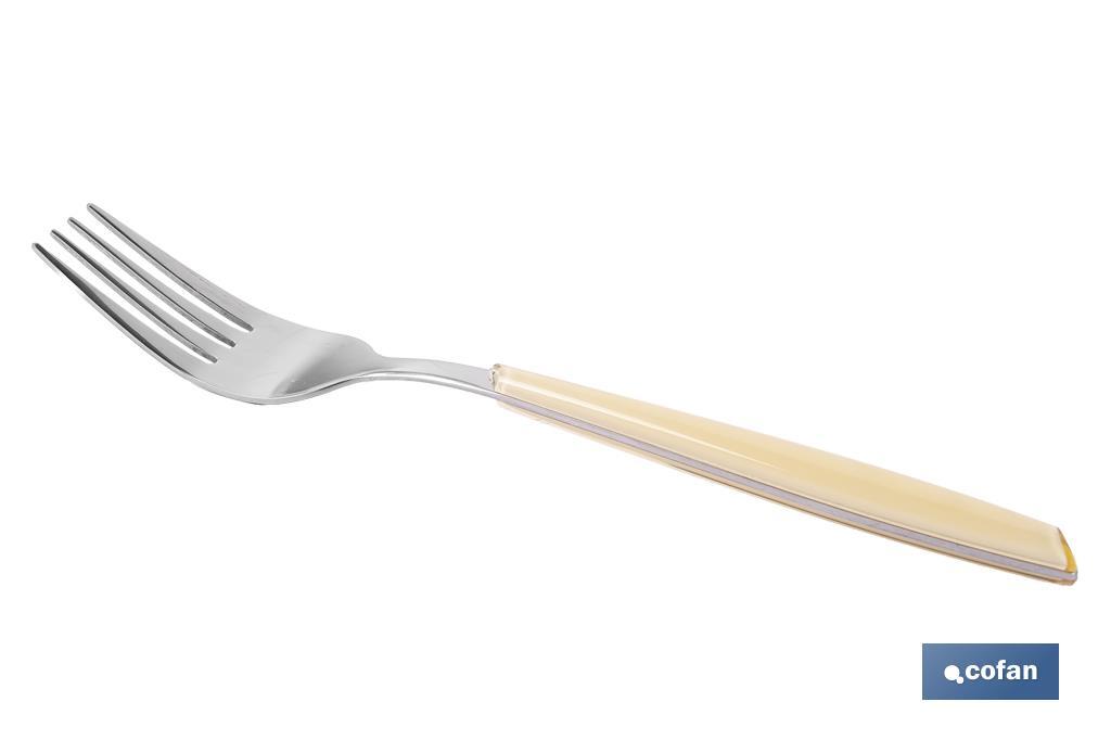 SET DE CUBIERTOS 24 PIEZAS ACERO INOXIDABLE COLOR AMARILLO