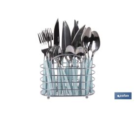 SET DE CUBIERTOS CON CESTA