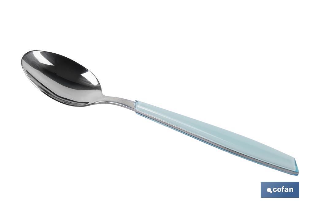 SET DE CUBIERTOS 24 PIEZAS ACERO INOXIDABLE COLOR AZUL