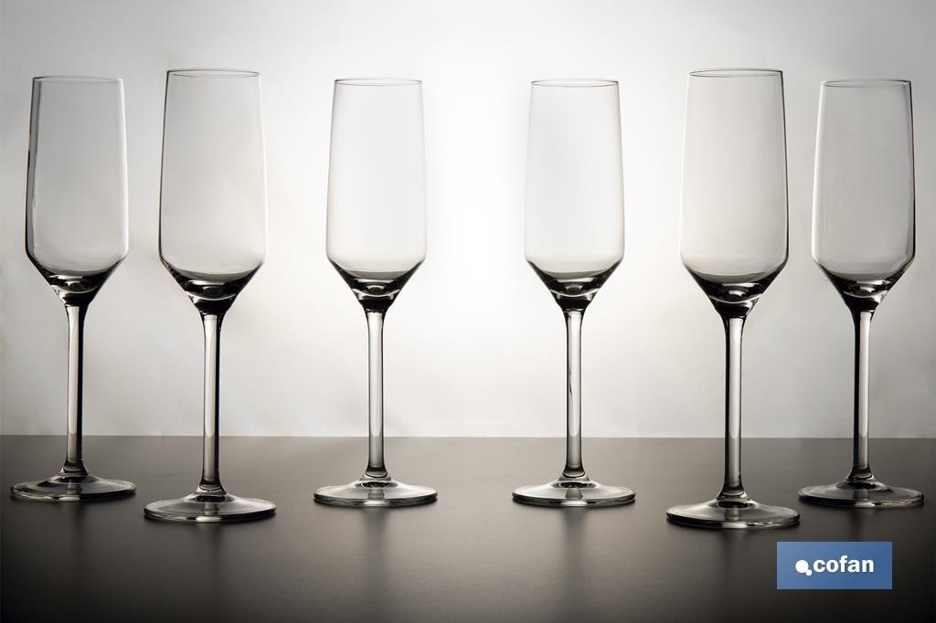PACK DE 6 COPAS DE CHAMPAGNE 22 CL GAMA ARISVI