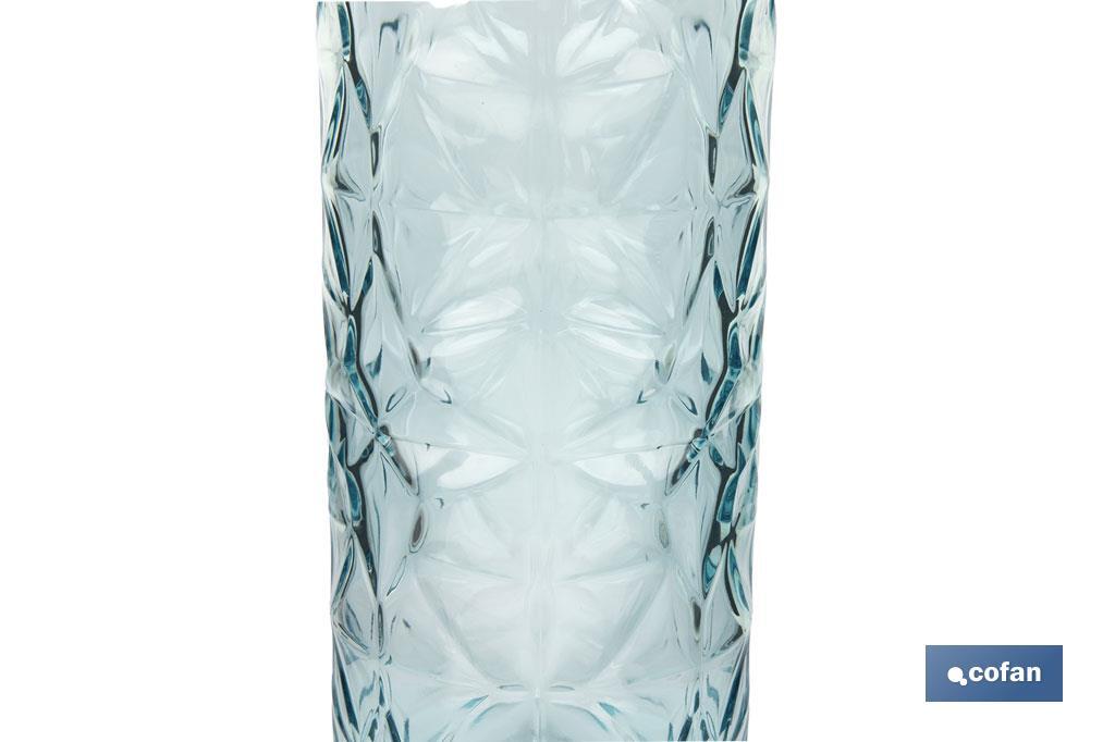 BOTELLA DE VIDRIO TRANSPARENTE AZUL CLARO CON CIERRE DE ESTRIBO 1 L