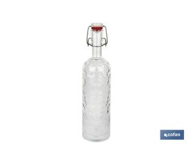 Botella de vidrio italiano con cierre de estribo | Capacidad: 1 litro