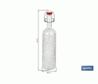 BOTELLA DE VIDRIO TRANSPARENTE CON CIERRE DE ESTRIBO 1 L