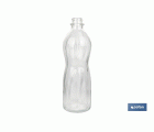 BOTELLA DE VIDRIO TRANSPARENTE CON TAPÓN ACERO INOXIDABLE 1 L