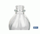 BOTELLA DE VIDRIO TRANSPARENTE CON TAPÓN ACERO INOXIDABLE 1 L