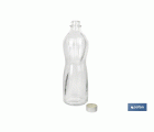 BOTELLA DE VIDRIO TRANSPARENTE CON TAPÓN ACERO INOXIDABLE 1 L