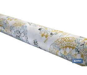 Mantel antimanchas | Diseño en mosaicos | Materiales: vinilo y poliéster | Impermeable | Fácil de limpiar | Disponible en diferentes medidas