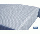 ROLLO DE MANTEL ANTIMANCHAS CUADROS AZULES 1,40 X 20 M