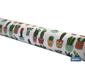 Mantel antimanchas | Estampado de cactus | Materiales: vinilo y poliéster | Impermeable | Fácil de limpiar | Disponible en diferentes medidas