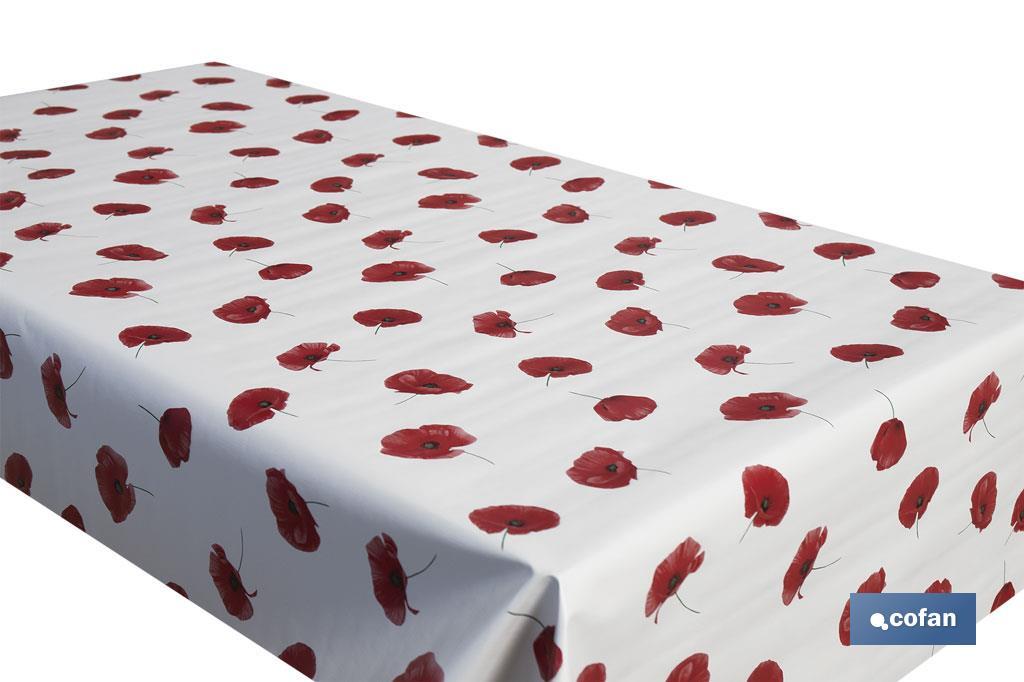 ROLLO DE HULE DISEÑO AMAPOLAS 1,40 X 20 M