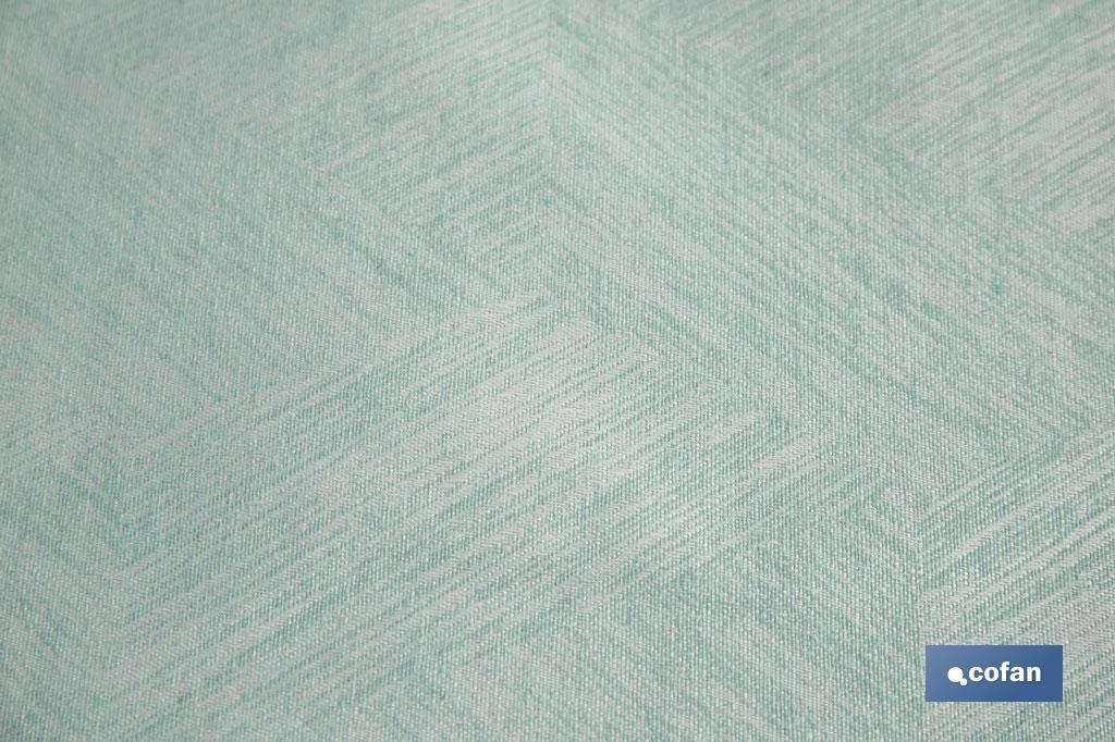 ROLLO DE MANTEL ANTIMANCHAS RESINADO TURQUESA 60 % ALGODÓN, 40 % POLIÉSTER 1,40 X 20 M