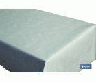 ROLLO DE MANTEL ANTIMANCHAS RESINADO TURQUESA 60 % ALGODÓN, 40 % POLIÉSTER 1,40 X 20 M