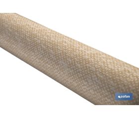Mantel resinado antimanchas | Diseño moderno | Color: beige y blanco | Materiales: algodón y poliéster | Disponible en diferentes medidas