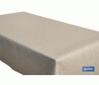 ROLLO DE MANTEL ANTIMANCHAS RESINADO TEXTURA BEIGE 60 % ALGODÓN, 40 % POLIÉSTER 1,40 X 20 M