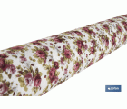 ROLLO MANTEL ANTIMANCHAS RESINADO 50% ALGODON/50% POLIESTER. ROSAS 1,40 x 25 M