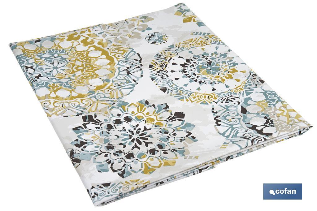 MANTEL ANTIMANCHAS MOSAICO CALIDO 1,40 X 1,40