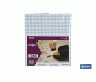 MANTEL ANTIMANCHAS CUADROS AZULES  1,40 X 1,40