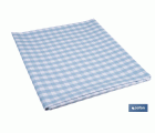 MANTEL ANTIMANCHAS CUADROS AZULES  1,40 X 1,40