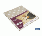 MANTEL ANTIMANCHA LUNARES BEIGE 1,40 X 1,40