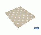MANTEL ANTIMANCHA LUNARES BEIGE 1,40 X 1,40