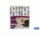 MANTEL ANTIMANCHAS CACTUS  1,40 X 1,40