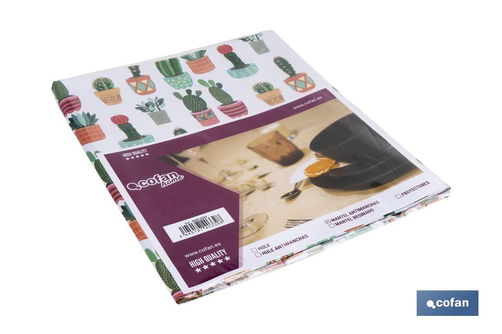 MANTEL ANTIMANCHAS CACTUS  1,40 X 1,40