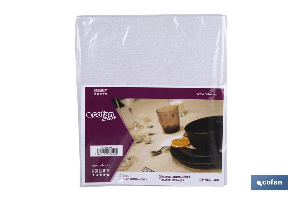 MANTEL ANTIMANCHAS ESTERILLA GRIS   1,40 X 1,40