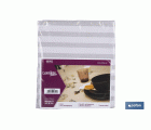 MANTEL ANTIMANCHAS RAYAS BEIGE Y BLANCAS   1,40 X 1,40