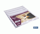MANTEL ANTIMANCHAS RAYAS BEIGE Y BLANCAS   1,40 X 1,40