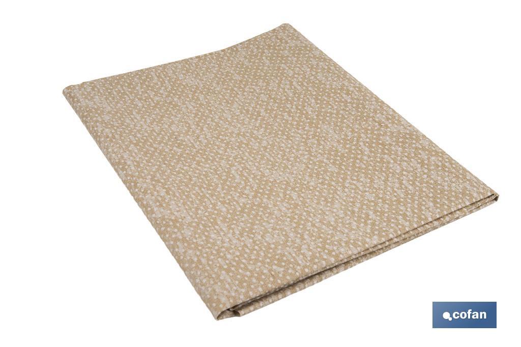 MANTEL ANTIMANCHAS RESINADO TEXTURA BEIGE  1,40 X 1,40M