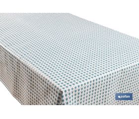 Rollo de hule de cuadros Vichy con corazones| Protección y estilo para la mesa