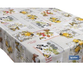Rollo de hule de limones| Protección y estilo para la mesa