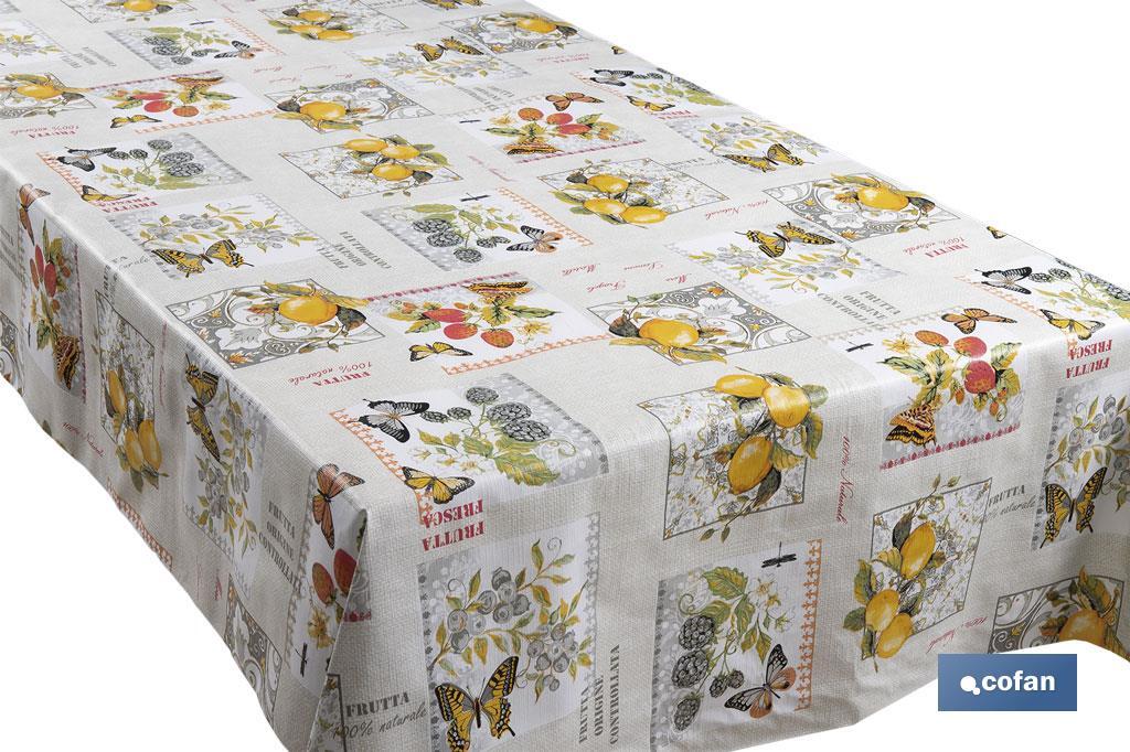 ROLLO DE HULE DISEÑO LIMONES 1.40 X 25 M