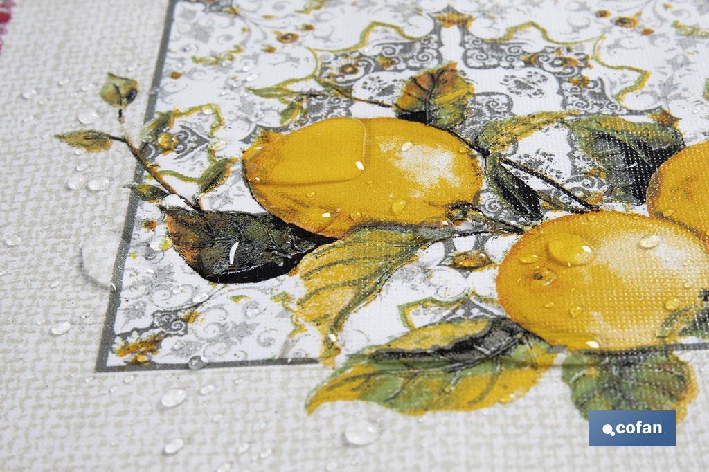 ROLLO DE HULE DISEÑO LIMONES 1.40 X 25 M