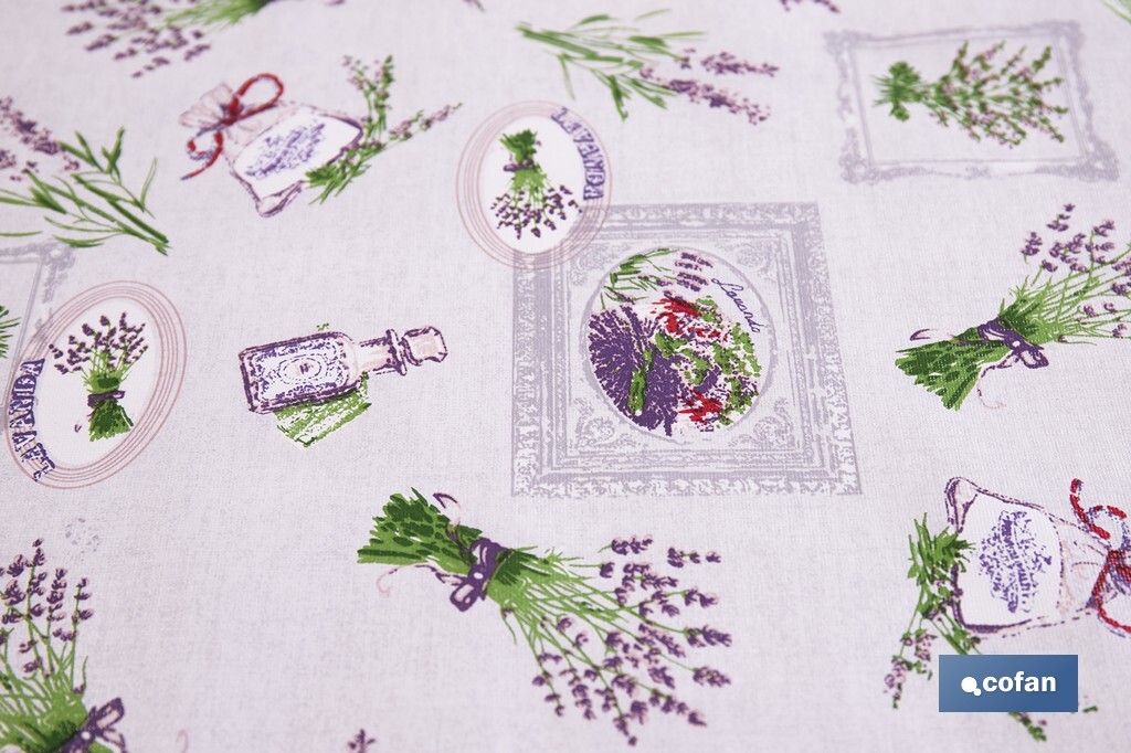 ROLLO DE HULE DISEÑO LAVANDA 1,40 X 25 M