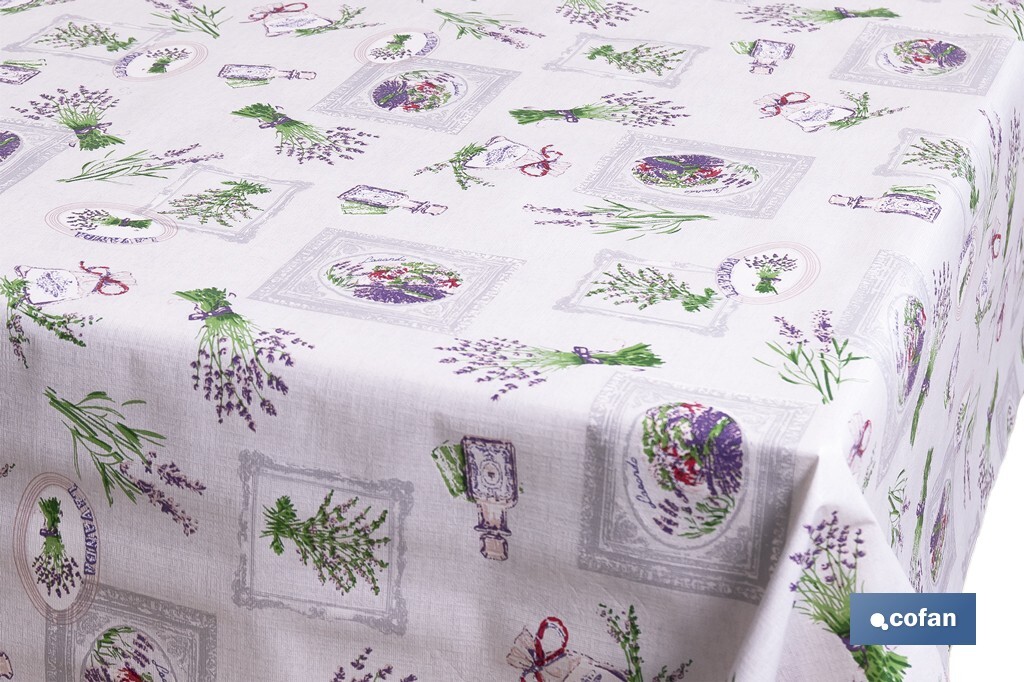 ROLLO DE HULE DISEÑO LAVANDA 1,40 X 25 M