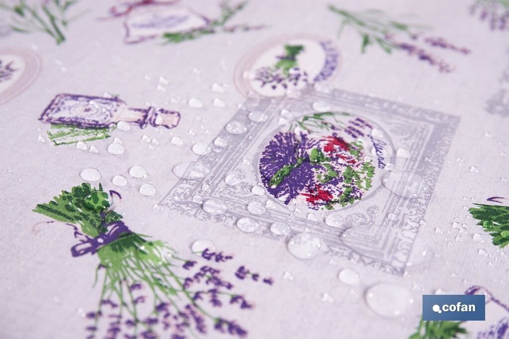 ROLLO DE HULE DISEÑO LAVANDA 1,40 X 25 M