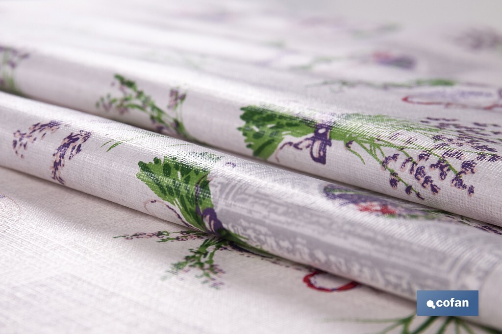 ROLLO DE HULE DISEÑO LAVANDA 1,40 X 25 M