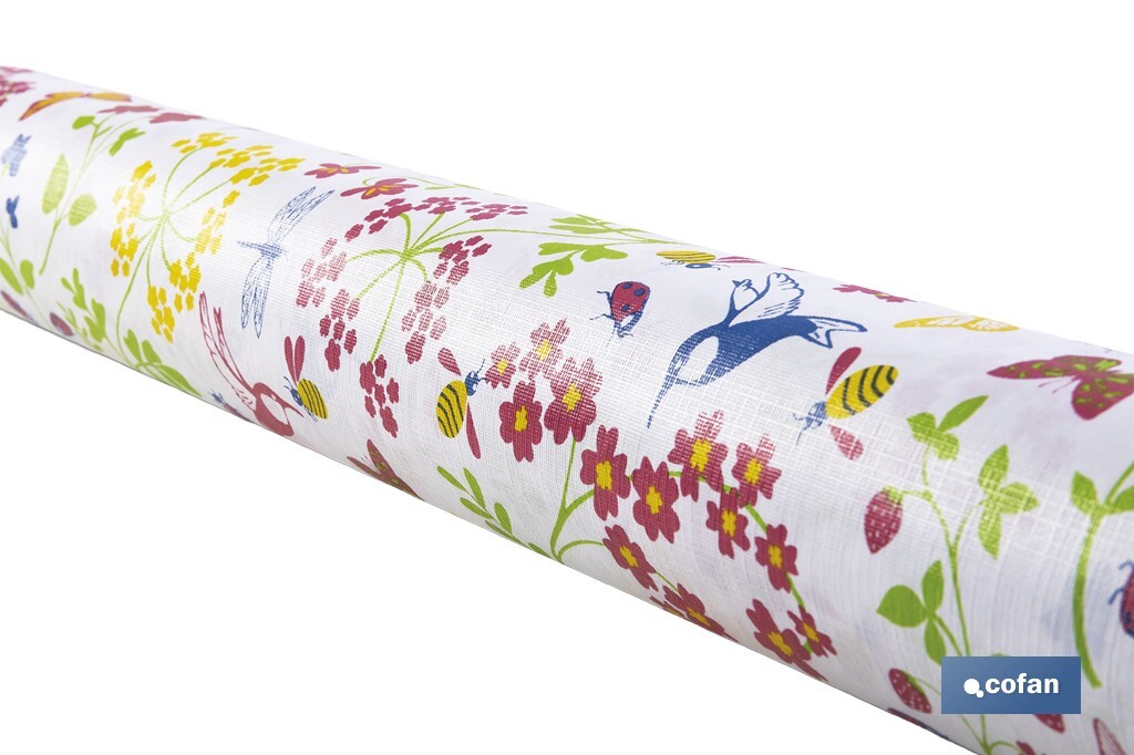 ROLLO DE HULE DISEÑO MARIPOSA 1,40 X 25 M