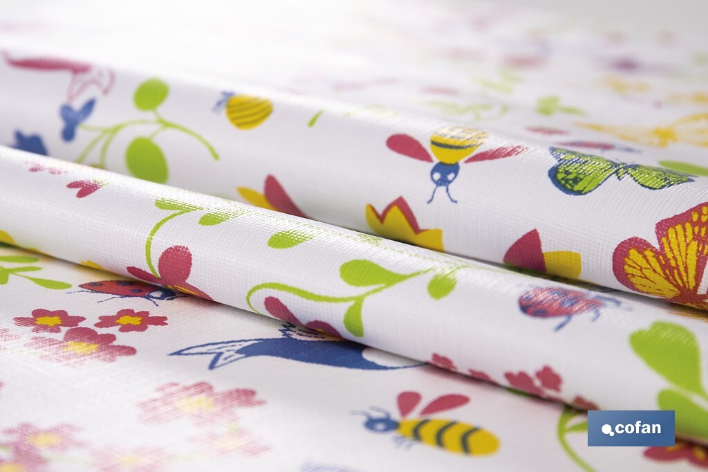 ROLLO DE HULE DISEÑO MARIPOSA 1,40 X 25 M