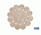 Bajoplatos con formas circulares | Packs de 6 salvamanteles individuales | Material: fibra natural | Diámetro: 35 cm | Decoración única y protección para la mesa