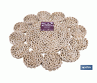 BAJOPLATO FORMA CIRCULOS  FIBRA NATURAL MEDIDA 35 CM