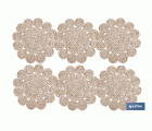 BAJOPLATO FORMA CIRCULOS  FIBRA NATURAL MEDIDA 35 CM