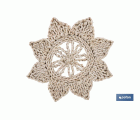 Bajoplatos en forma de estrella | Packs de 6 unidades de salvamanteles individuales | Material: fibra natural | Diámetro: 30 cm | Decoración única y protección para la mesa