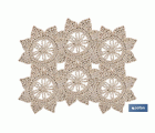 BAJOPLATO EN FORMA ESTRELLA  FIBRA NATURAL MEDIDA 30 CM