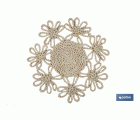 Bajoplatos con borde floral | Packs de 6 unidades de salvamanteles individuales | Material: fibra natural | Diámetro: 35 cm | Decoración única y protección para la mesa