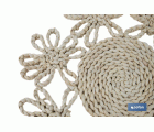 BAJOPLATO FORMA FLOR  FIBRA NATURAL MEDIDA 35 CM