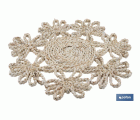 BAJOPLATO FORMA FLOR  FIBRA NATURAL MEDIDA 35 CM
