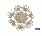 BAJOPLATO FORMA FLOR  FIBRA NATURAL MEDIDA 35 CM