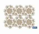 BAJOPLATO FORMA FLOR  FIBRA NATURAL MEDIDA 35 CM